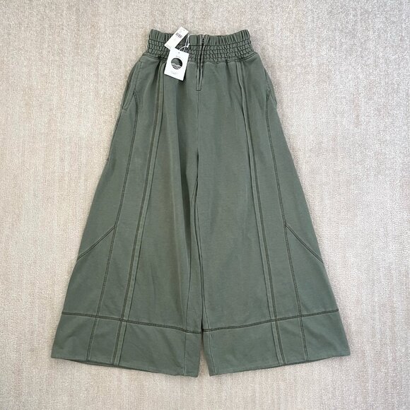 Anthropologie Pants - NWT Anthropologie Daily Practice Bank Shot Wide Leg Joggers Pants S Green